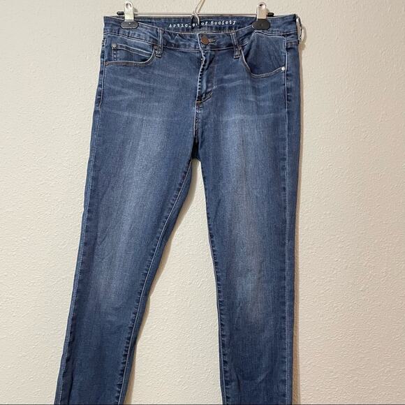 Articles Of Society Medium Wash Low Rise Skinny Jeans 29 Ankle Length Y2K Denim - Picture 2 of 11